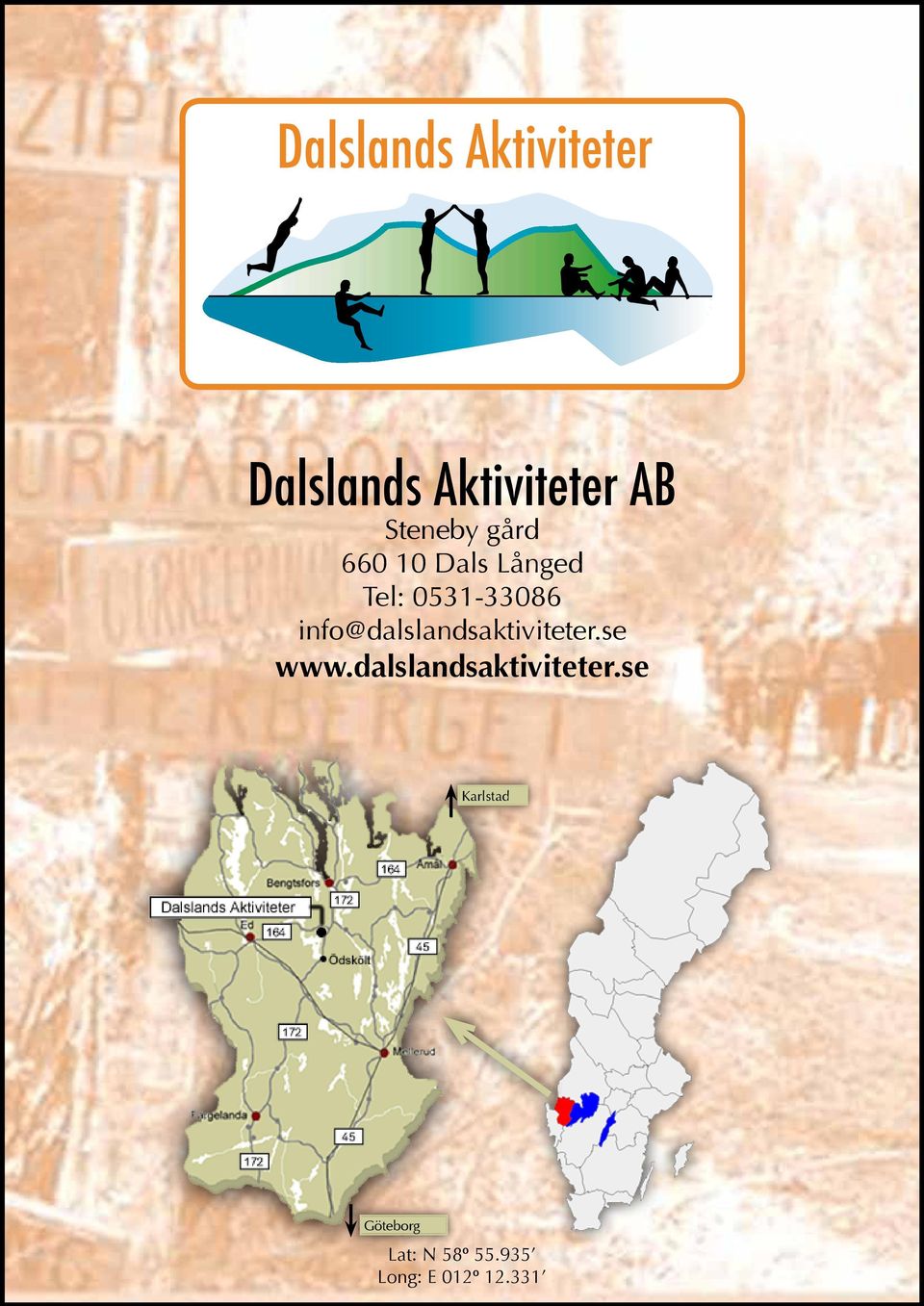 info@dalslandsaktiviteter.se www.