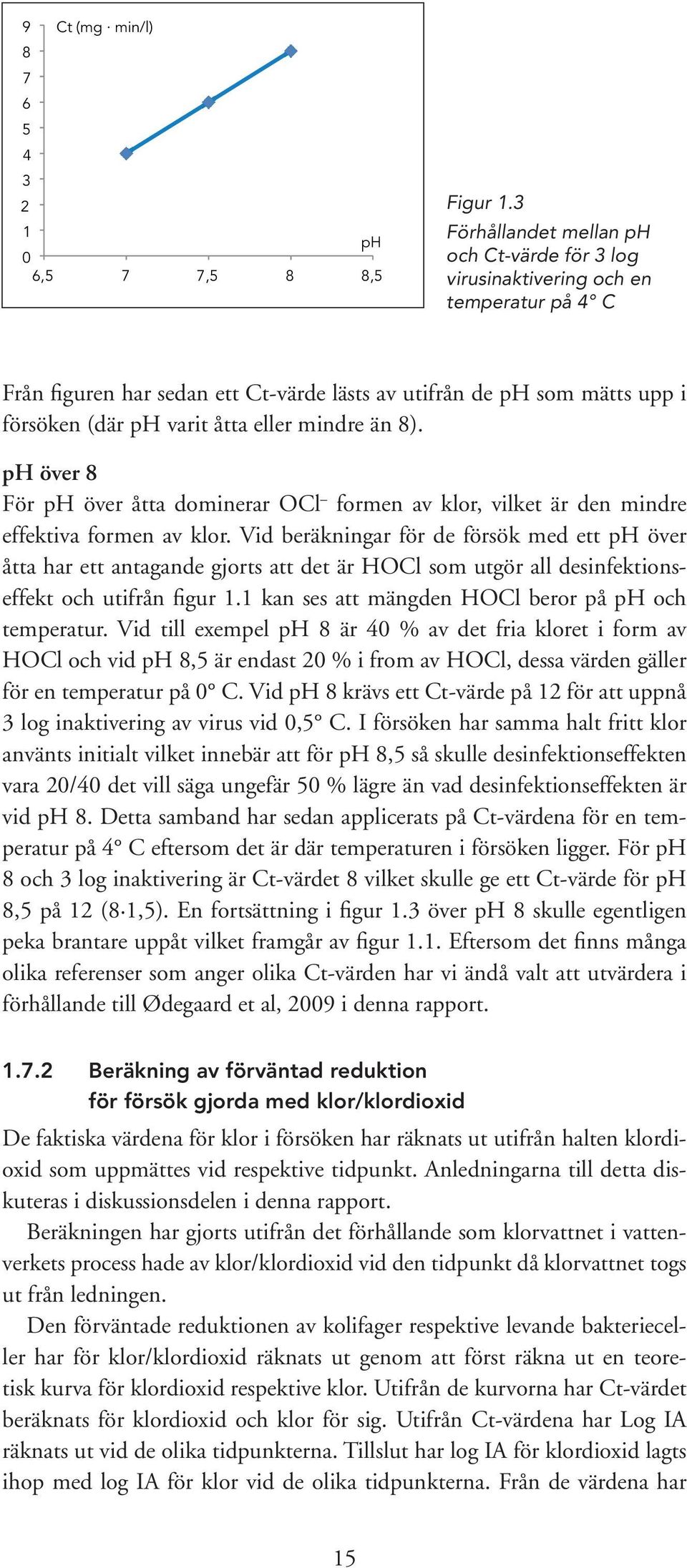 mindre än 8). ph över 8 För ph över åtta dominerar OCl formen av klor, vilket är den mindre effektiva formen av klor.