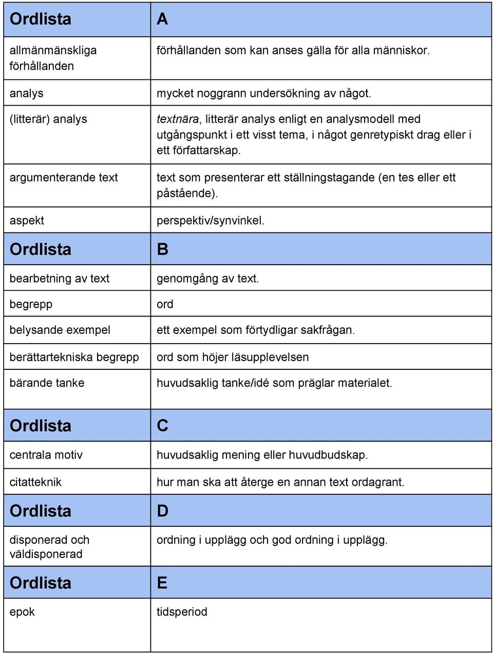 textnära, litterär analys enligt en analysmodell med utgångspunkt i ett visst tema, i något genretypiskt drag eller i ett författarskap.