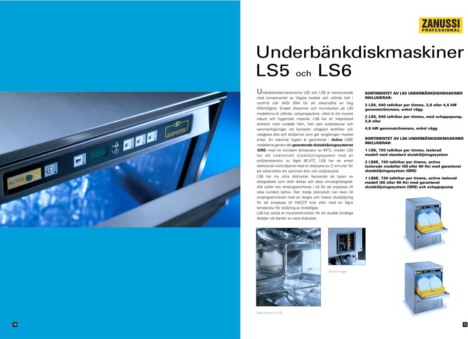 LS6 har en helpressad disktank med rundade hörn, helt utan svetsskarvar och sammanfogningar, ett komplett uttagbart tankfilter och uttagbara disk och sköljarmar som gör rengöringen mycket enkel.