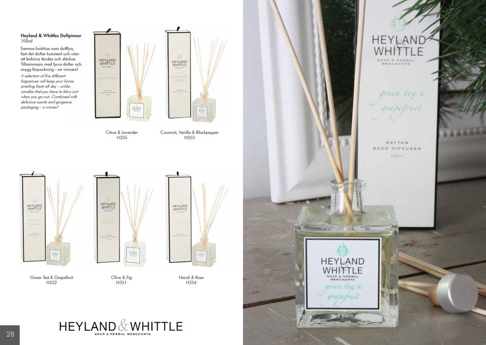 A selection of five different fragrances will keep your home smelling fresh all day - unlike candles that you have to blow out when