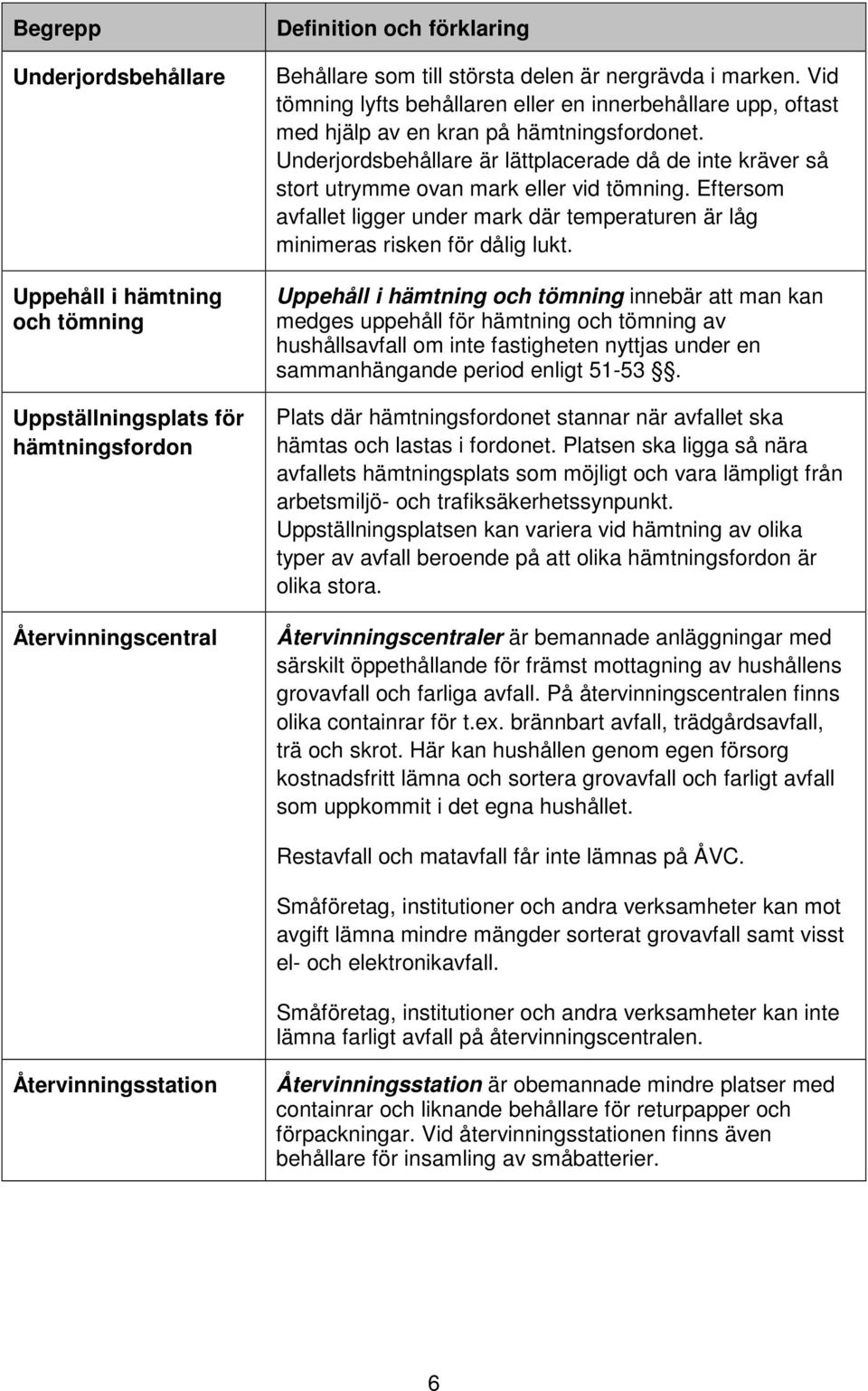 Underjordsbehållare är lättplacerade då de inte kräver så stort utrymme ovan mark eller vid tömning. Eftersom avfallet ligger under mark där temperaturen är låg minimeras risken för dålig lukt.