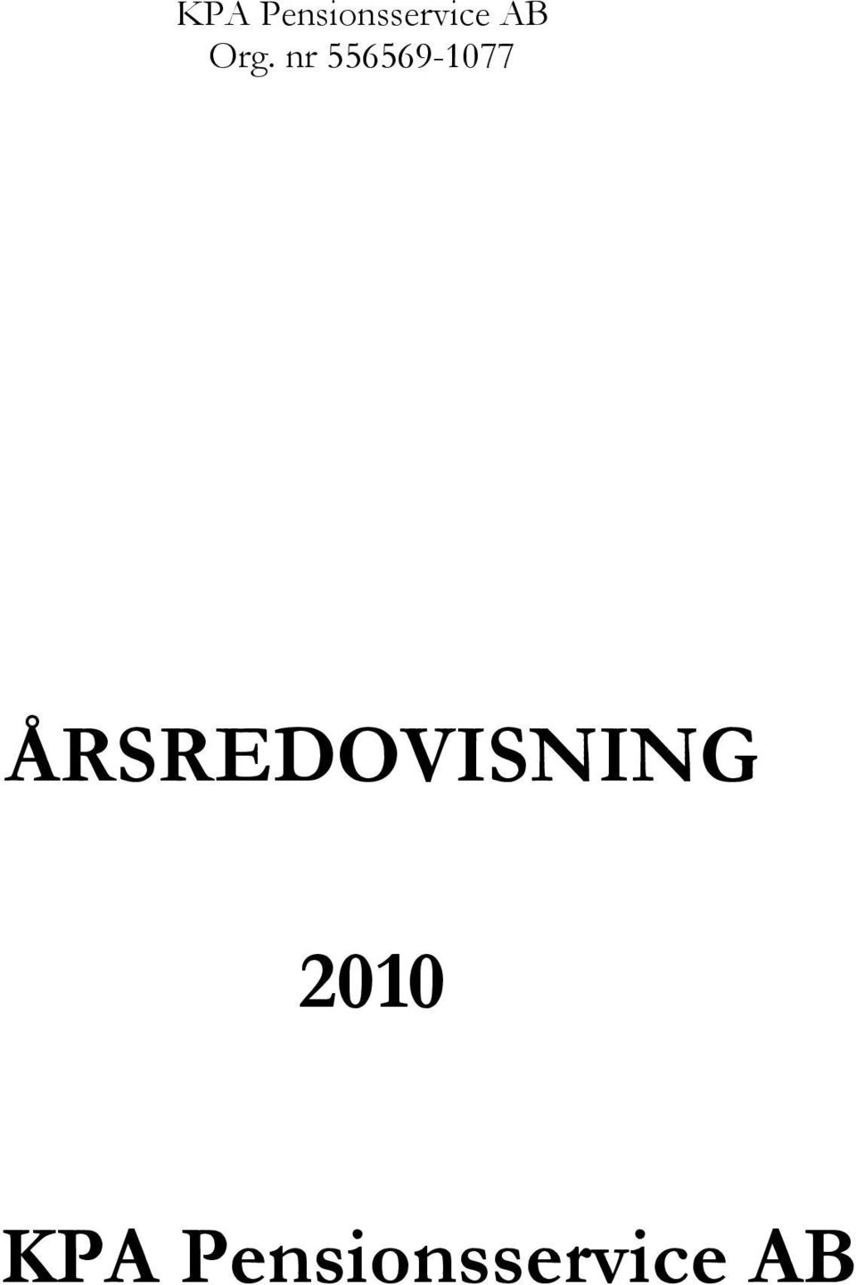 ÅRSREDOVISNING