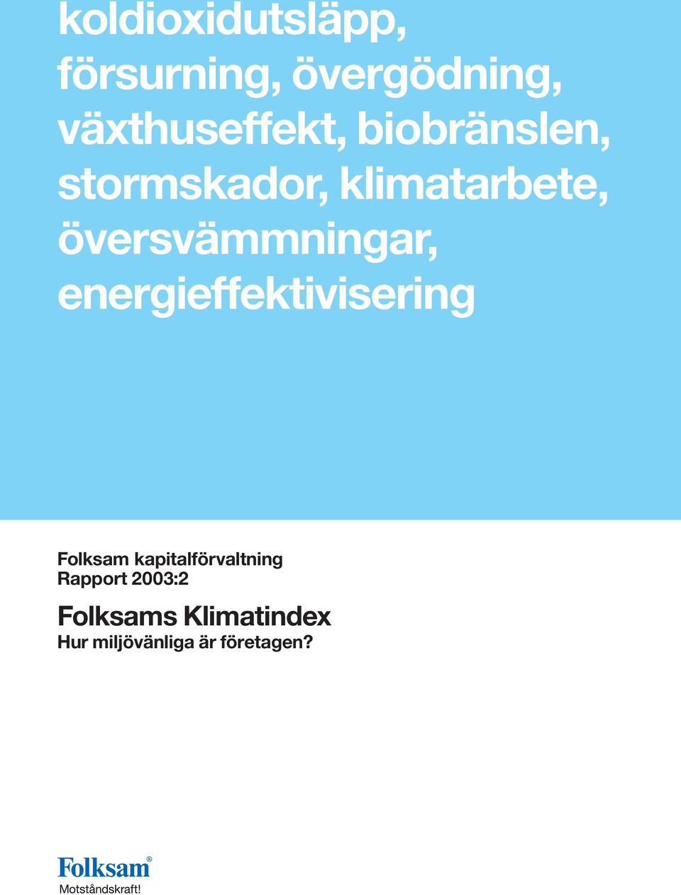energieffektivisering Folksam kapitalförvaltning Rapport