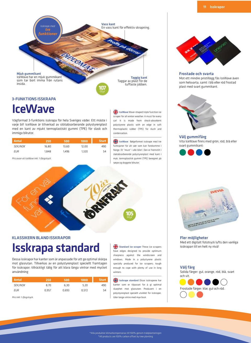 3-funktions isskrapa IceWave Vågformad 3-funktions isskrapa för hela Sveriges väder. Ett måste i varje bil!