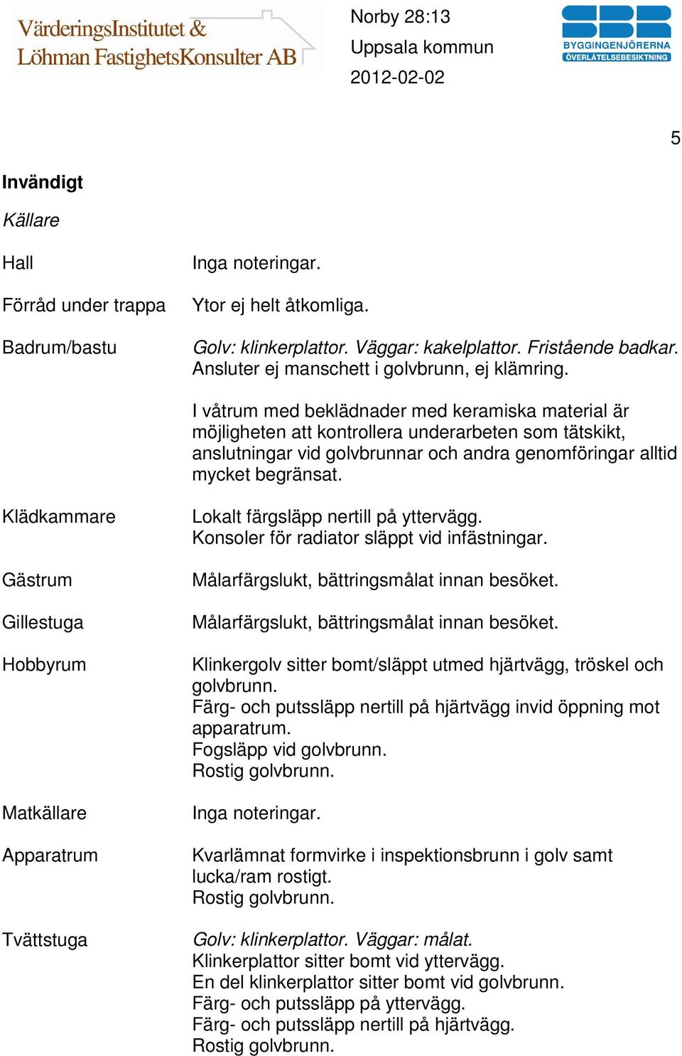 I våtrum med beklädnader med keramiska material är möjligheten att kontrollera underarbeten som tätskikt, anslutningar vid golvbrunnar och andra genomföringar alltid mycket begränsat.