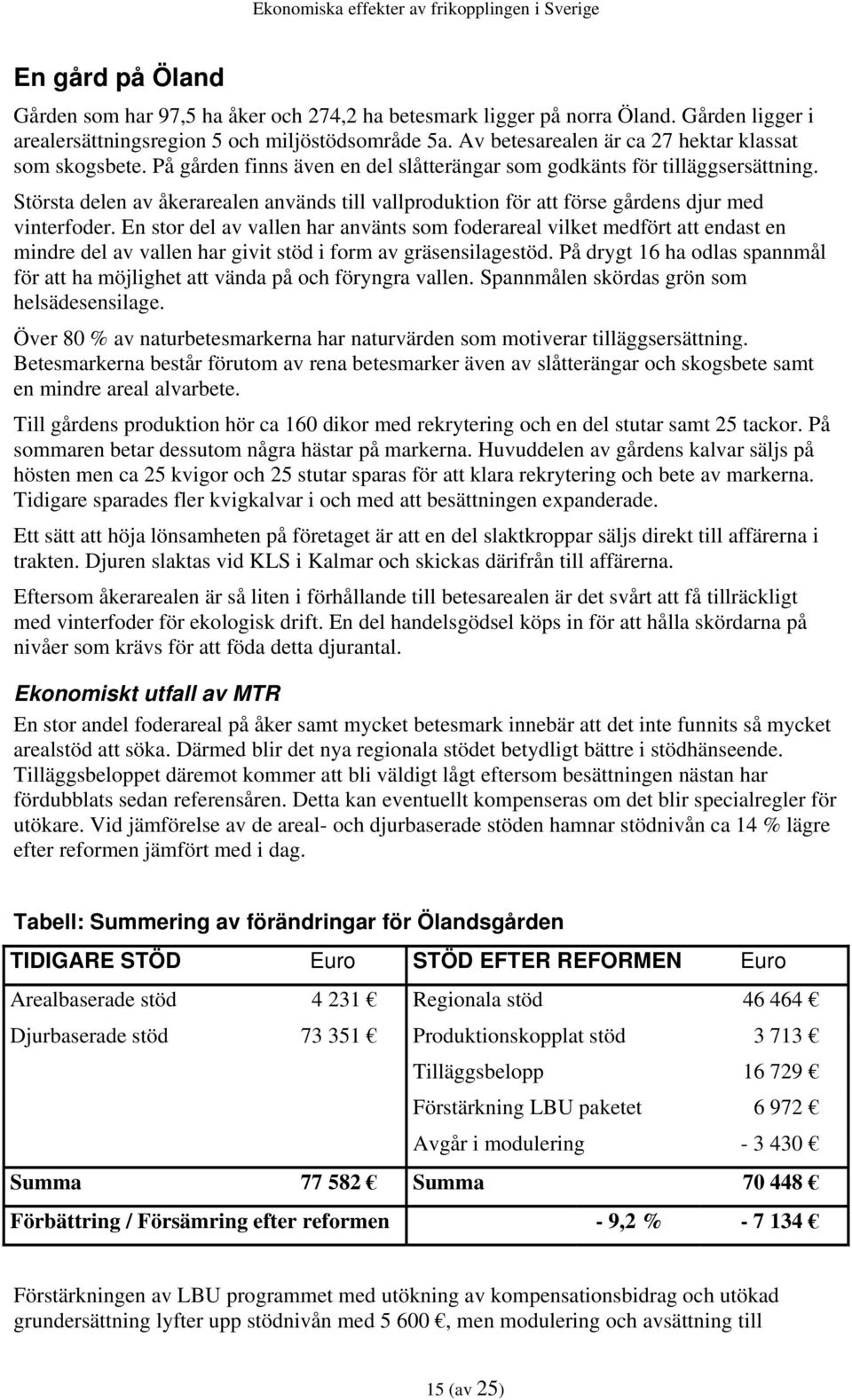 Största delen av åkerarealen används till vallproduktion för att förse gårdens djur med vinterfoder.