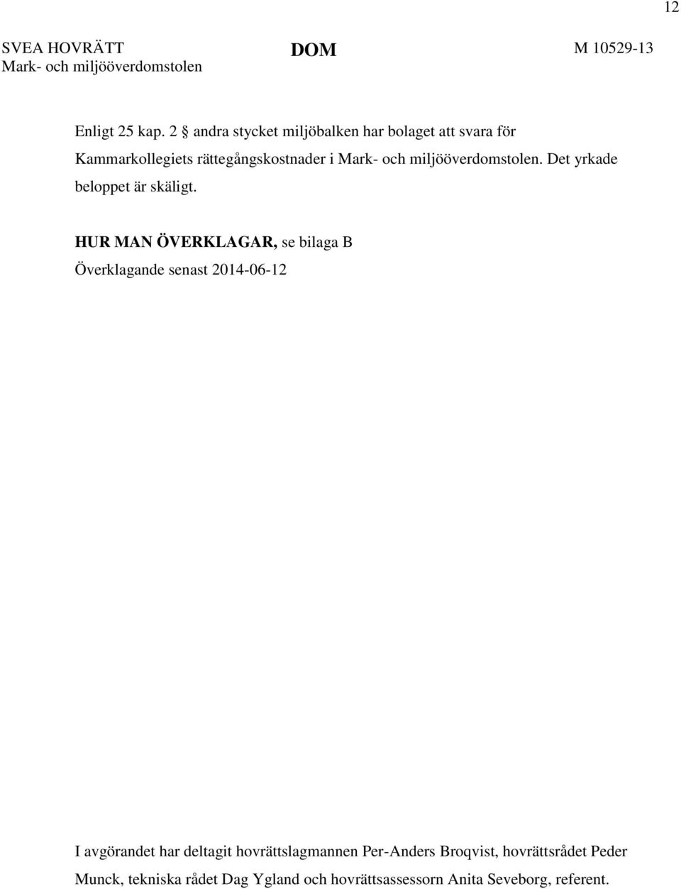 Det yrkade beloppet är skäligt.