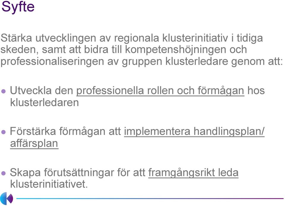 den professionella rollen och förmågan hos klusterledaren Förstärka förmågan att
