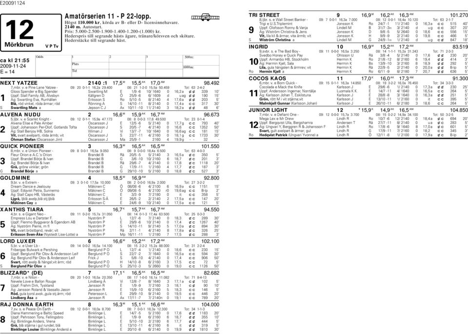 e Pine Lane Yatzee - 09: 20 0-1-1 16,2a 29.400 08: 21 1-2-0 15,5a 50.