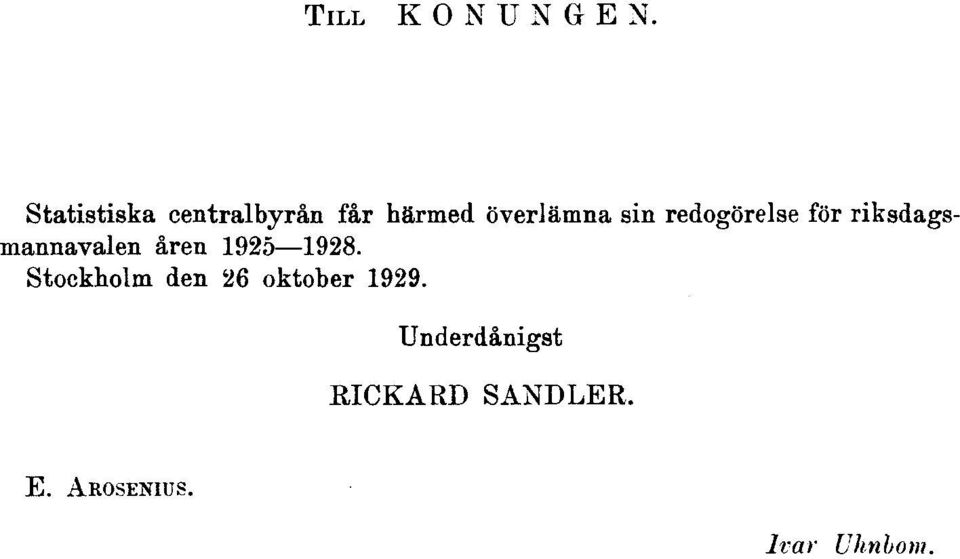 redogörelse för riksdagsmannavalen åren 1925 1928.
