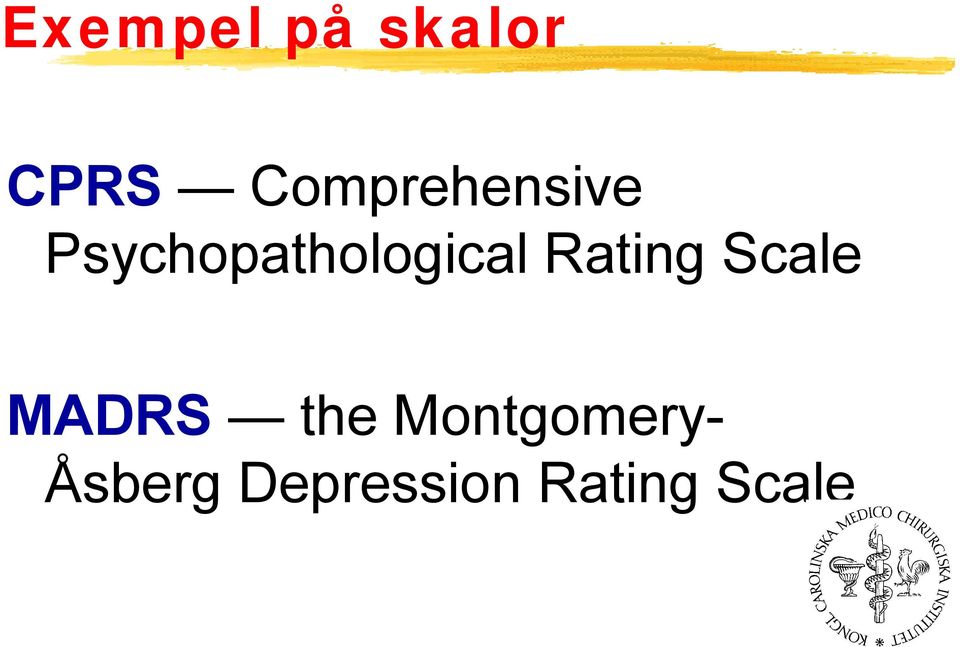 Psychopathological Rating