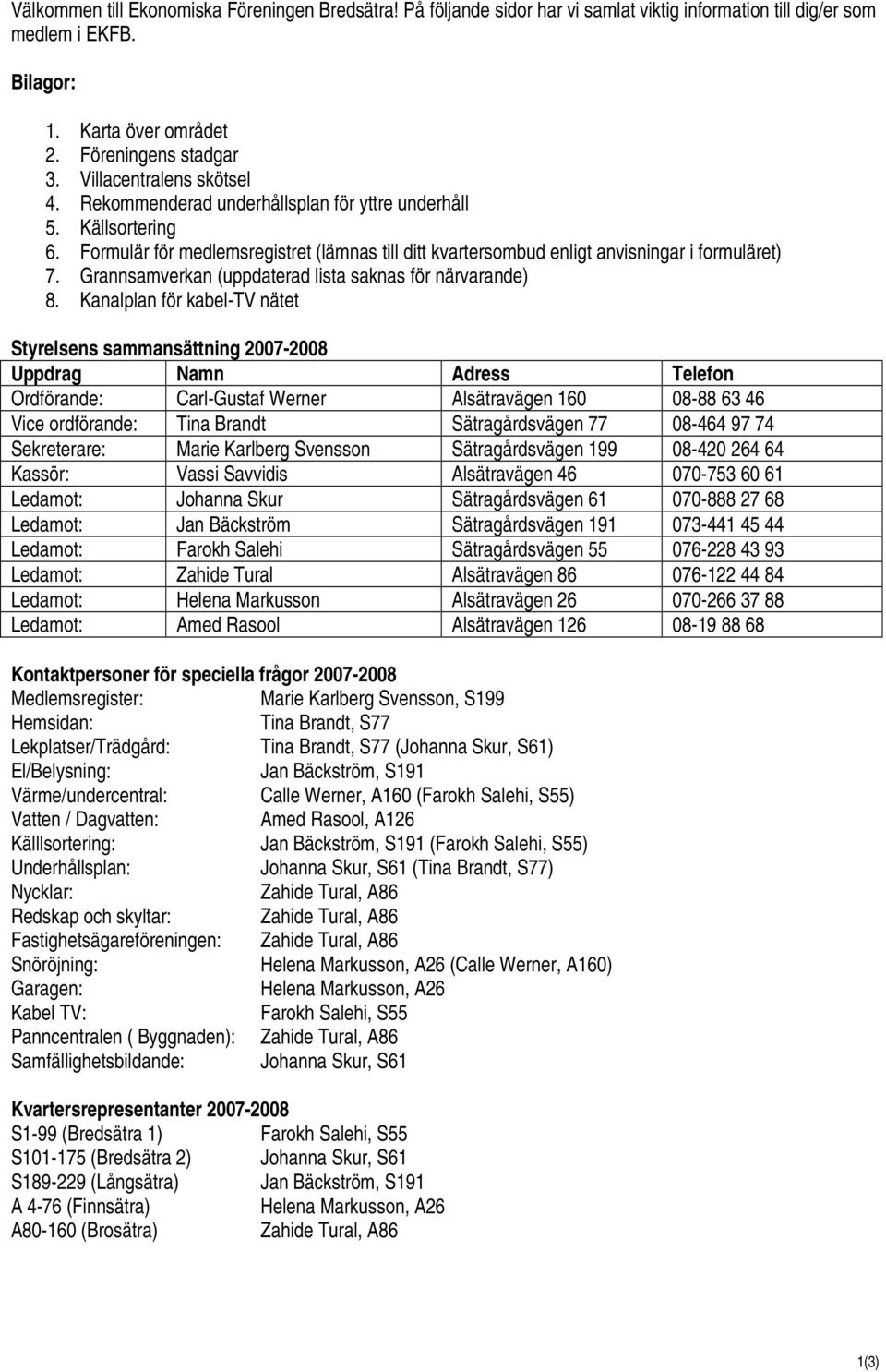 Grannsamverkan (uppdaterad lista saknas för närvarande) 8.