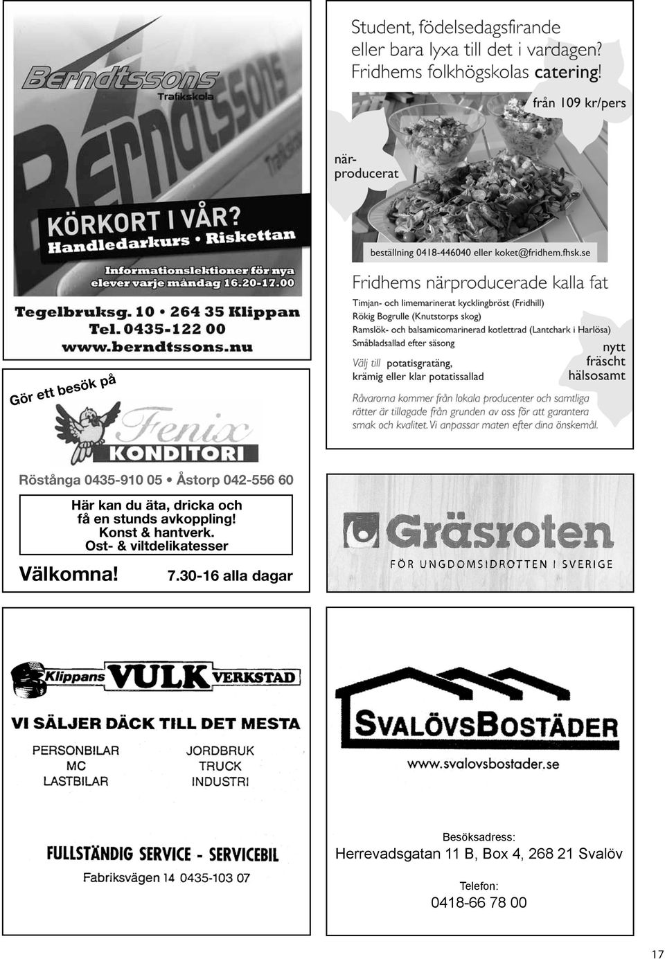 Konst & hantverk. Ost- & viltdelikatesser 7.