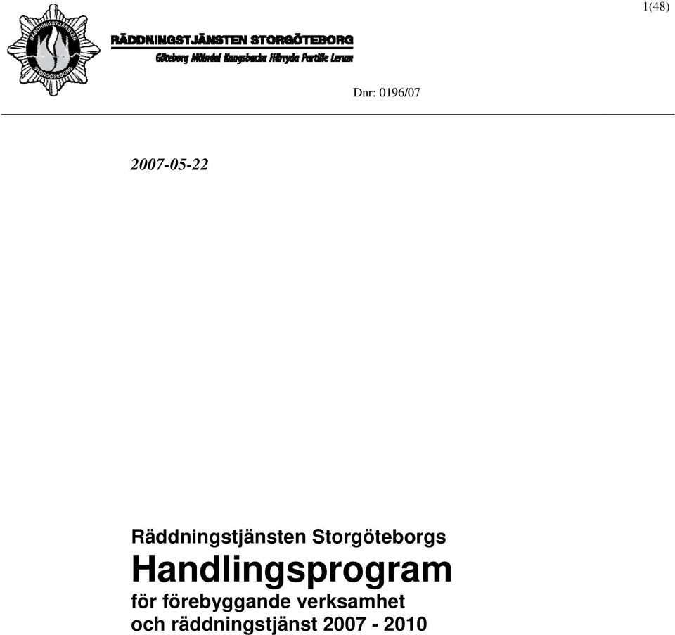Handlingsprogram för förebyggande