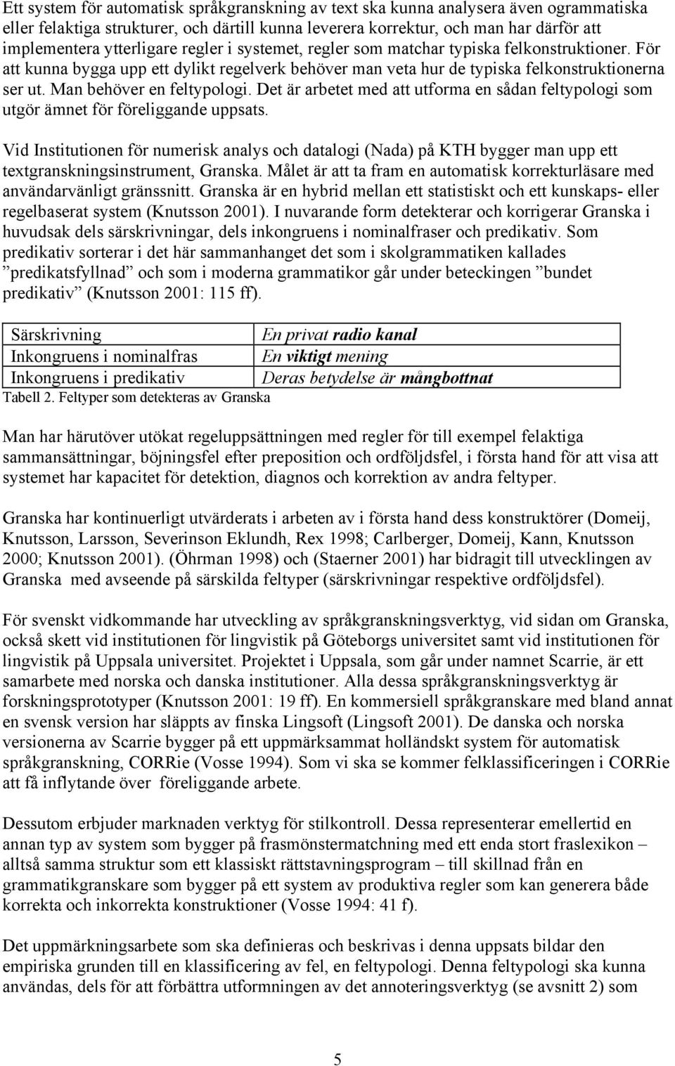 Man behöver en feltypologi. Det är arbetet med att utforma en sådan feltypologi som utgör ämnet för föreliggande uppsats.