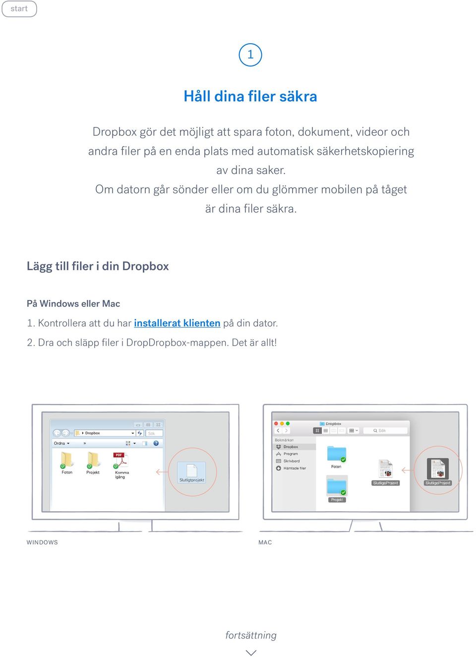 Om datorn går sönder eller om du glömmer mobilen på tåget är dina filer säkra.