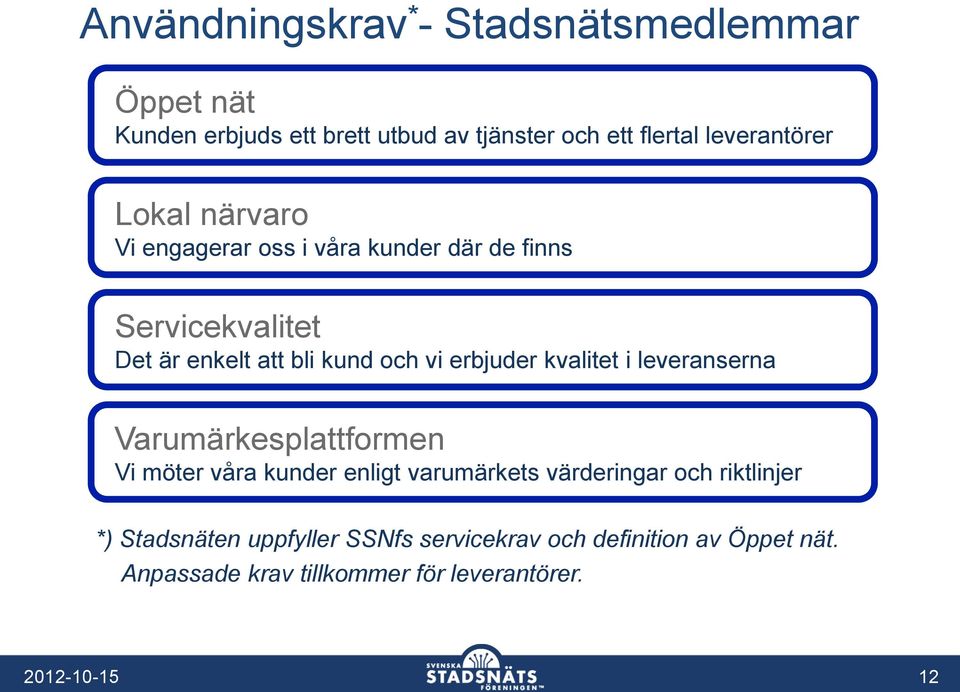 vi erbjuder kvalitet i leveranserna Varumärkesplattformen Vi möter våra kunder enligt varumärkets värderingar och