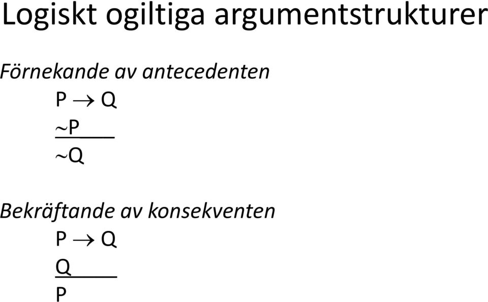 Förnekande av