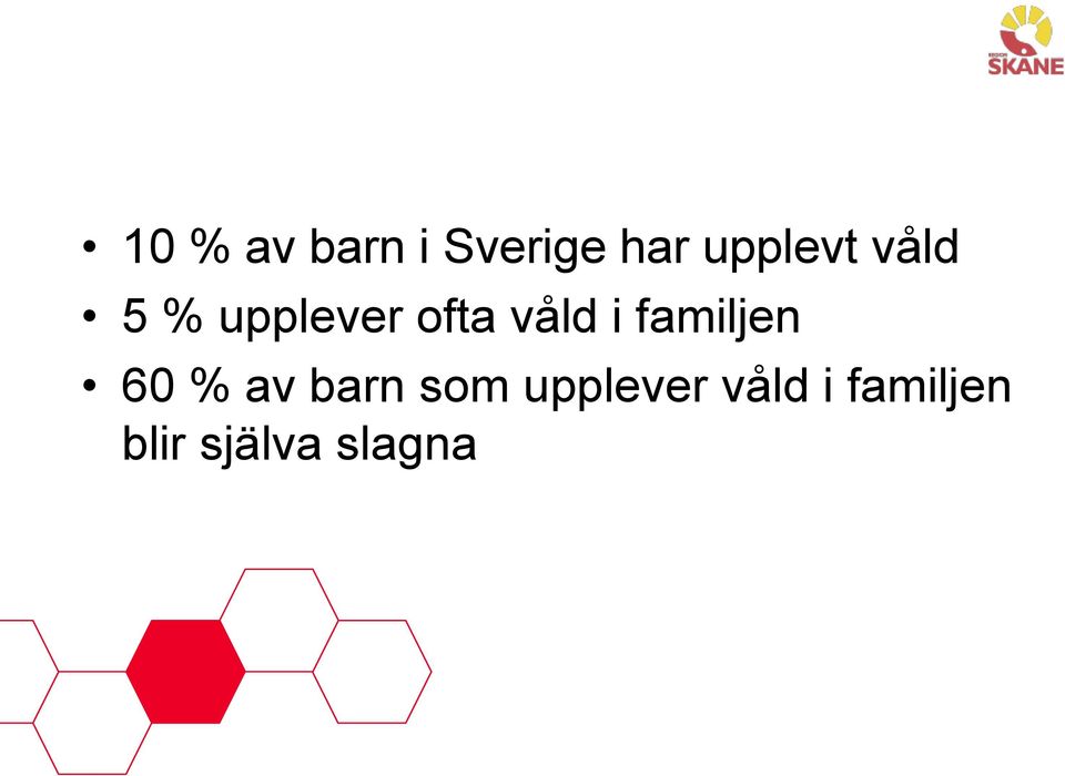 våld i familjen 60 % av barn som