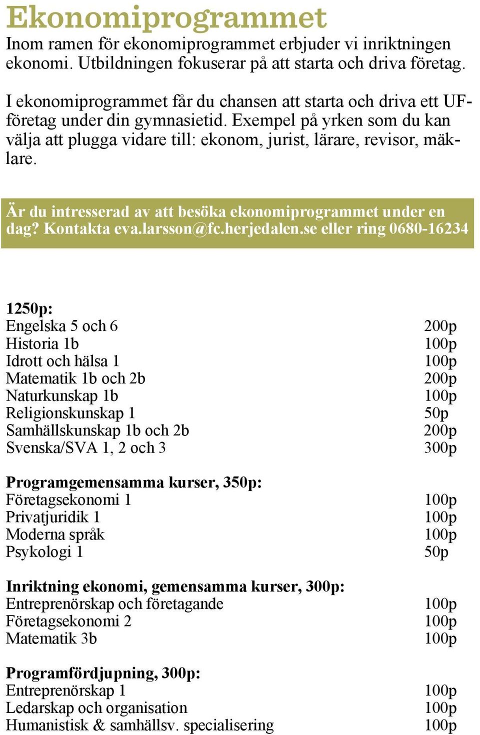 Är du intresserad av att besöka ekonomiprogrammet under en dag? Kontakta eva.larsson@fc.herjedalen.