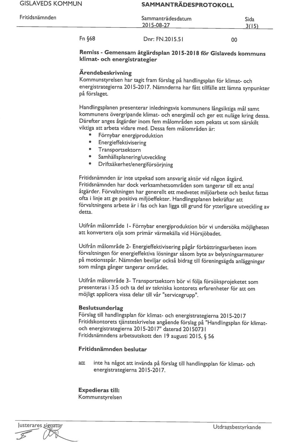 2018 för Gislaveds kommuns Fn68 Dnr:FN.2015.