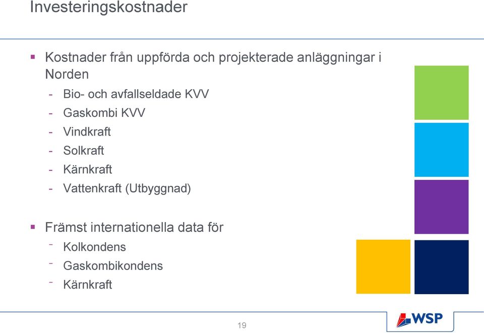 - Vindkraft - Solkraft - Kärnkraft - Vattenkraft (Utbyggnad)