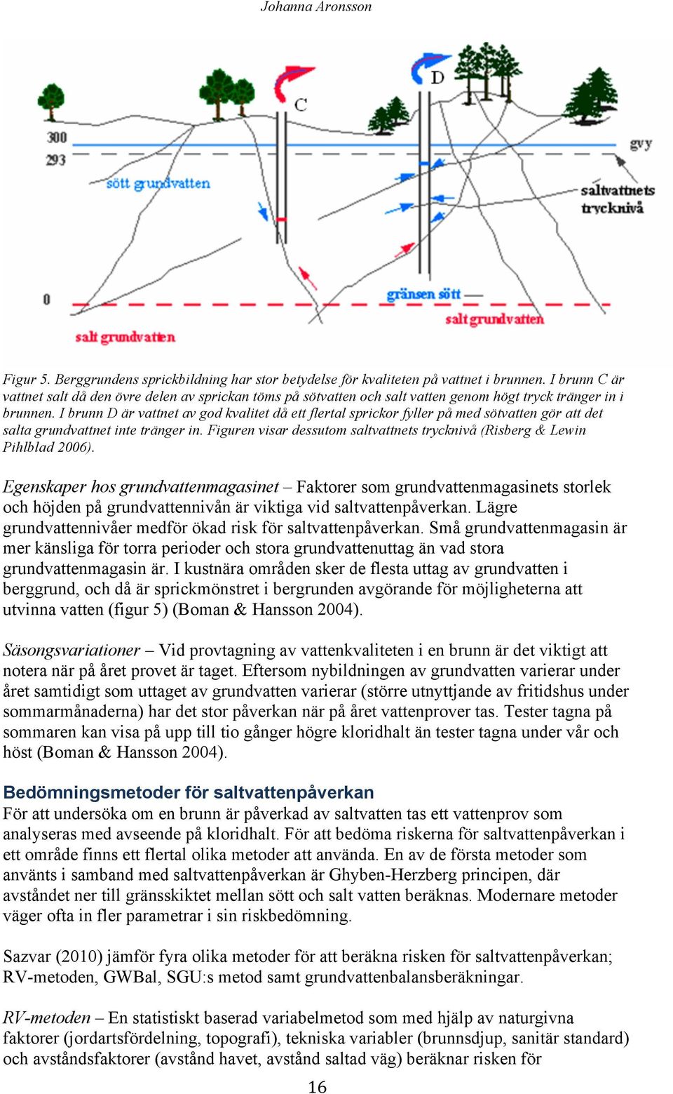 I brunn D är vattnet av god kvalitet då ett flertal sprickor fyller på med sötvatten gör att det salta grundvattnet inte tränger in.