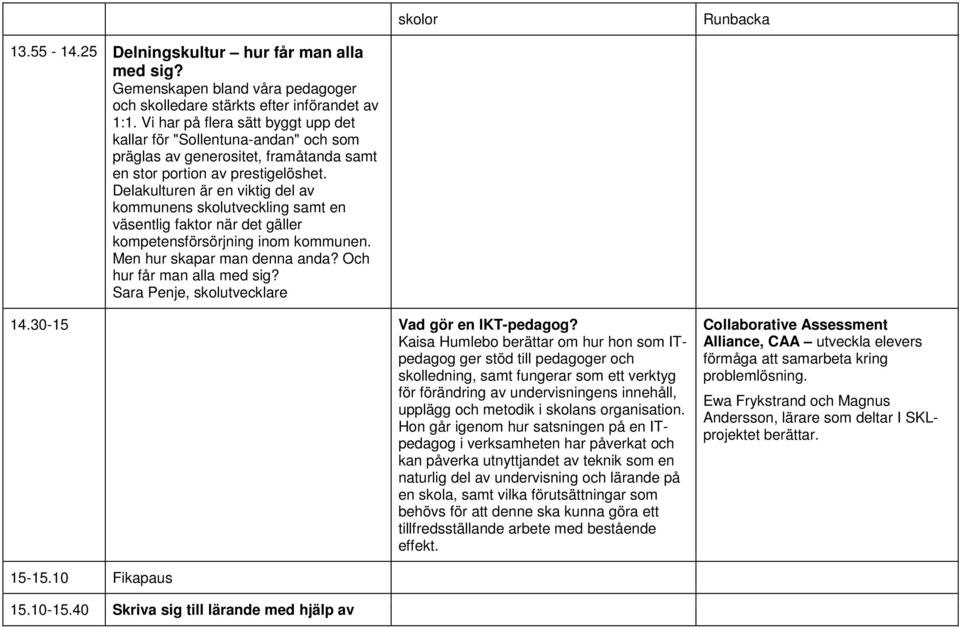 Delakulturen är en viktig del av kommunens skolutveckling samt en väsentlig faktor när det gäller kompetensförsörjning inom kommunen. Men hur skapar man denna anda? Och hur får man alla med sig?