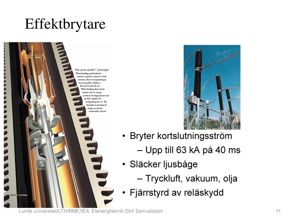 Tryckluft, vakuum, olja Fjärrstyrd av reläskydd