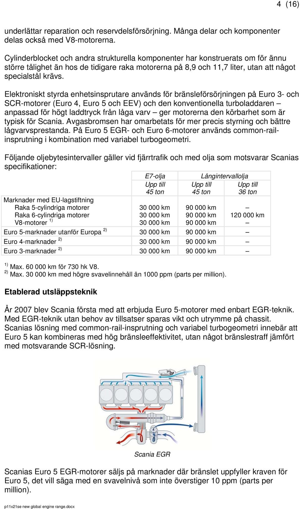 Elektroniskt styrda enhetsinsprutare används för bränsleförsörjningen på Euro 3- och SCR-motorer (Euro 4, Euro 5 och EEV) och den konventionella turboladdaren anpassad för högt laddtryck från låga