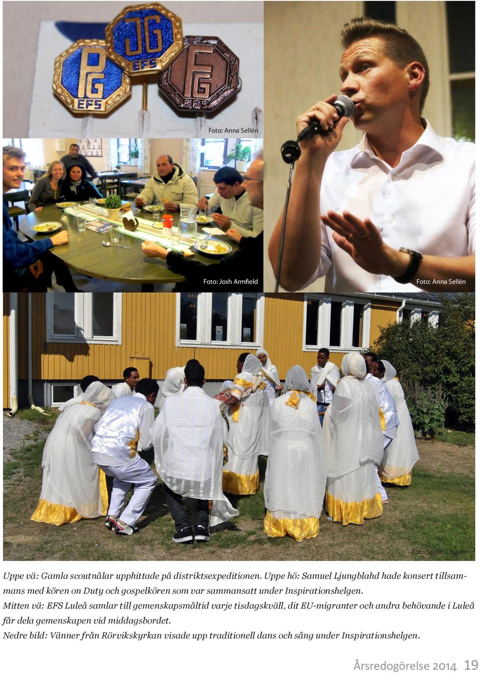 Uppe hö: Samuel Ljungblahd hade konsert tillsammans med kören on Duty och gospelkören som var sammansatt under Inspirationshelgen.