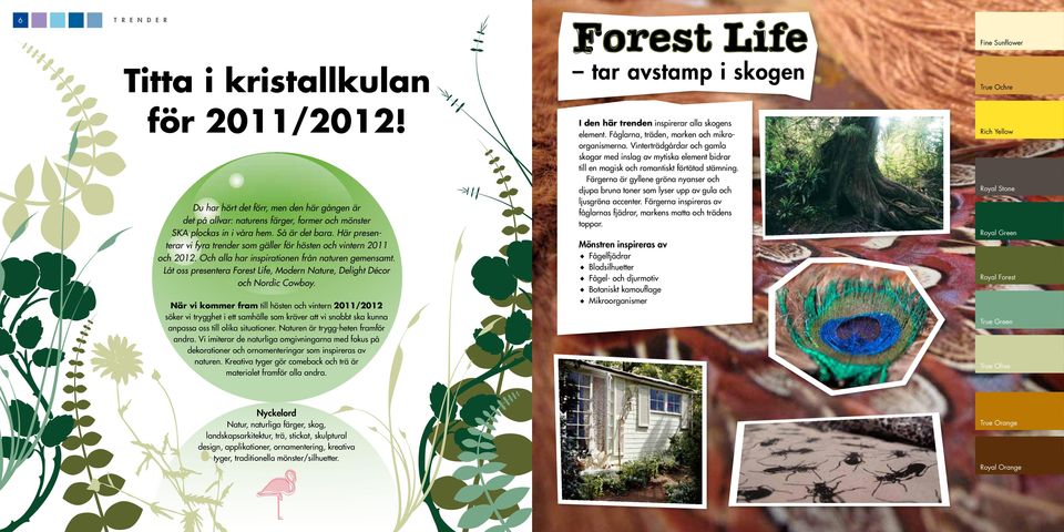 Här presenterar vi fyra trender som gäller för hösten och vintern 2011 och 2012. Och alla har inspirationen från naturen gemensamt.