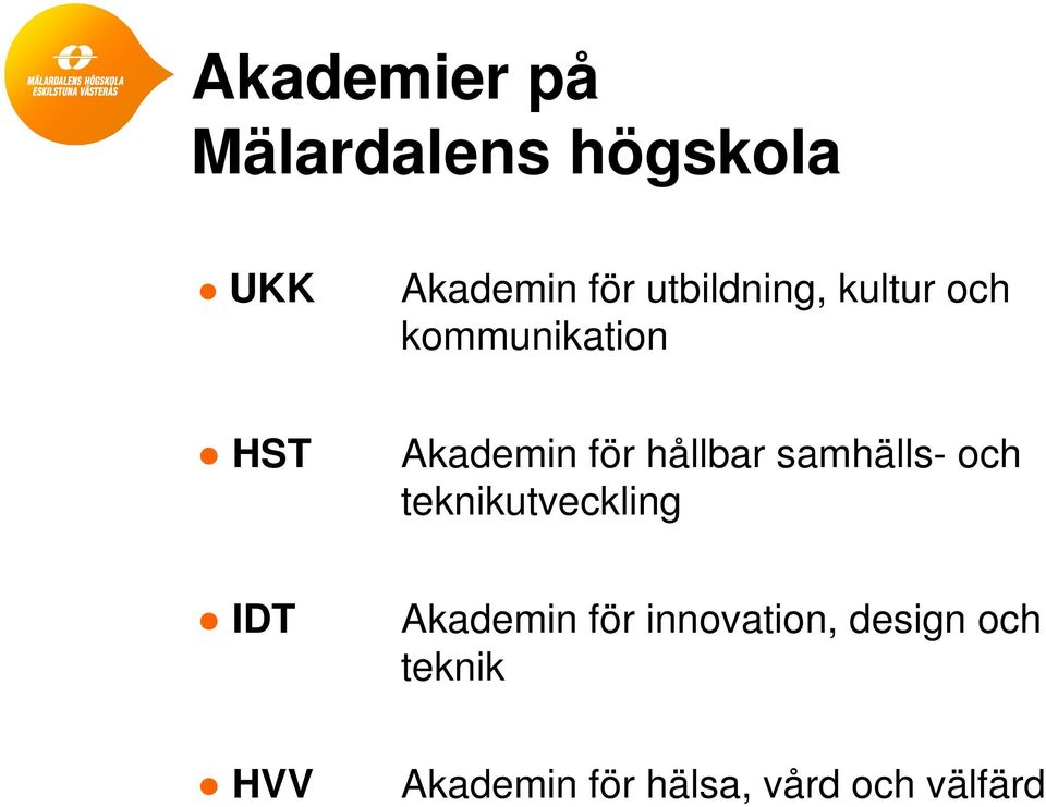 hållbar samhälls- och teknikutveckling IDT Akademin för