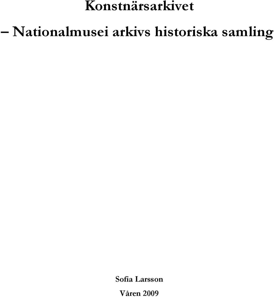 historiska samling