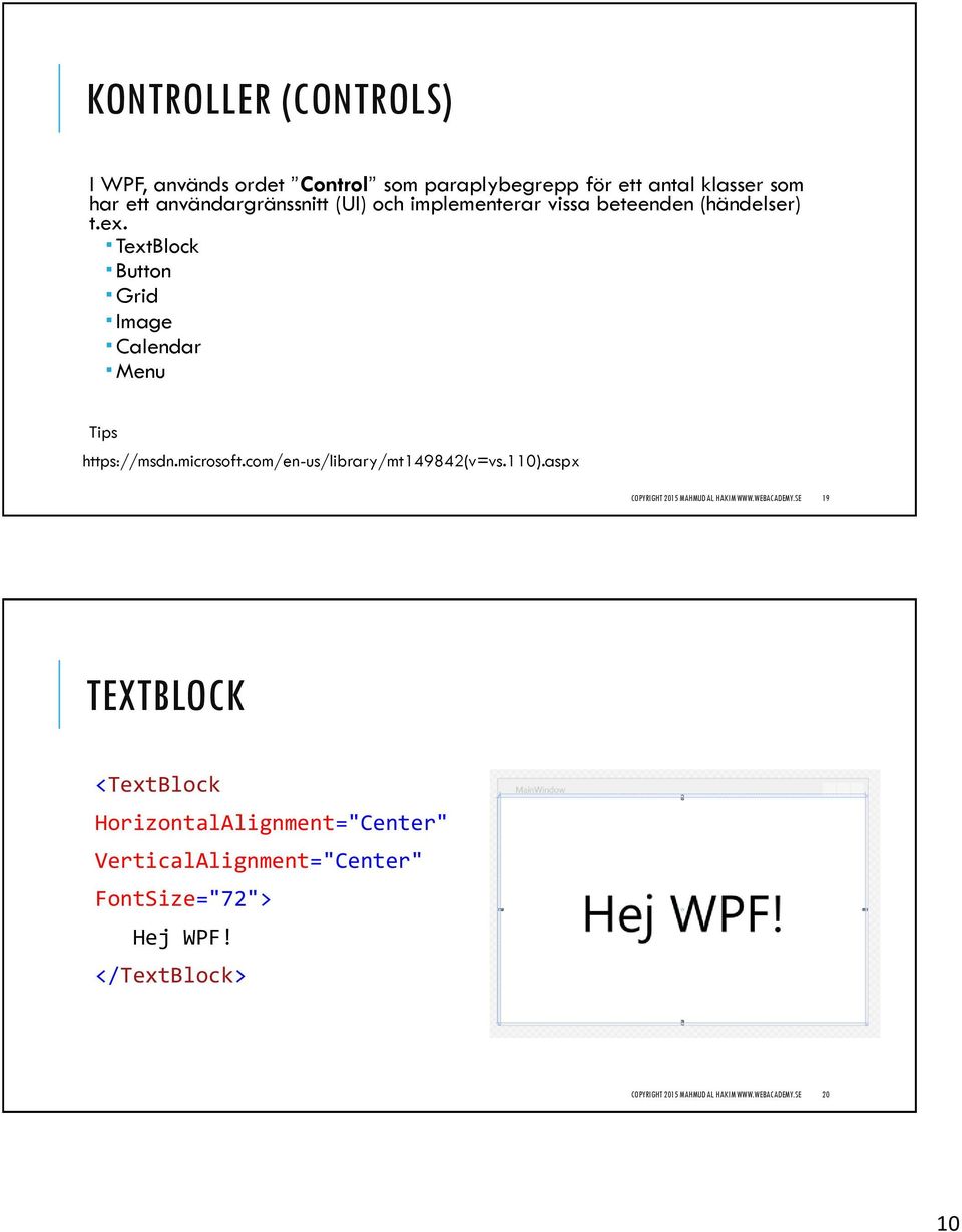 com/en-us/library/mt149842(v=vs.110).aspx COPYRIGHT 2015 MAHMUD AL HAKIM WWW.WEBACADEMY.
