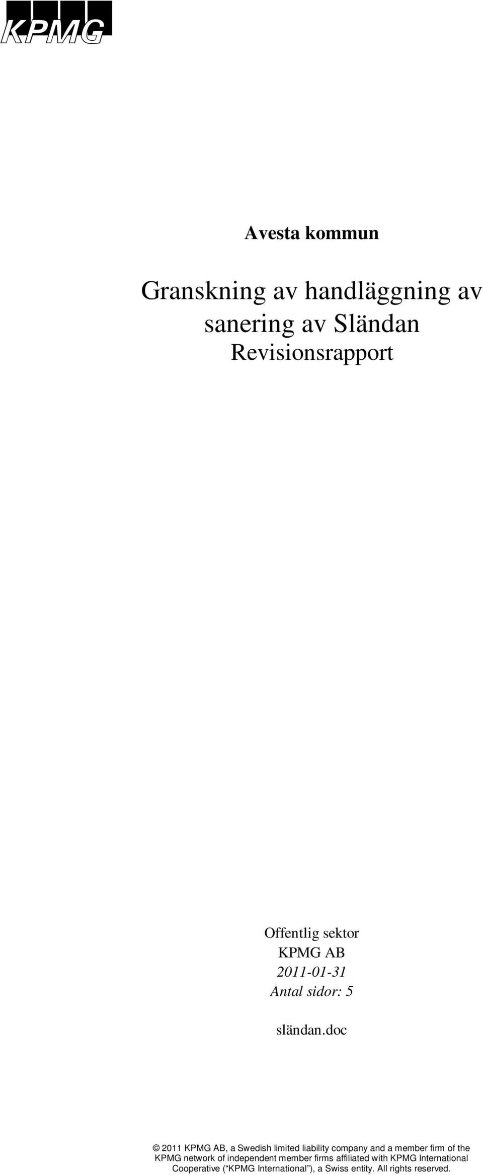 Revisionsrapport Offentlig