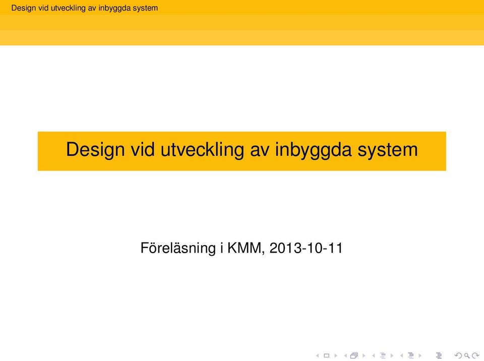 inbyggda system