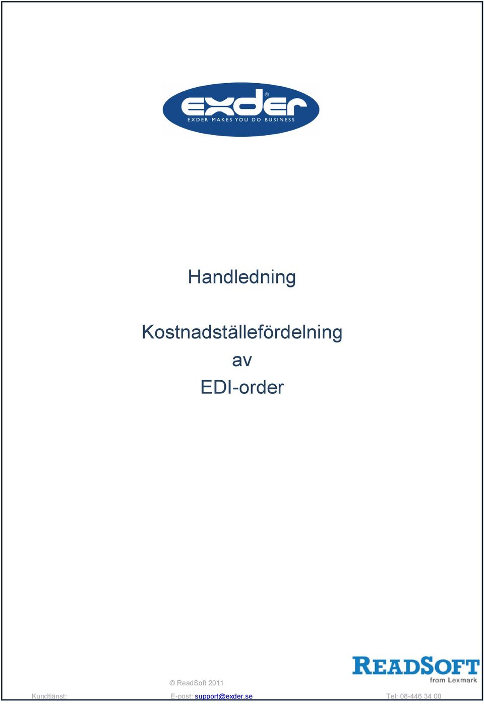 EDI-order ReadSoft 2011