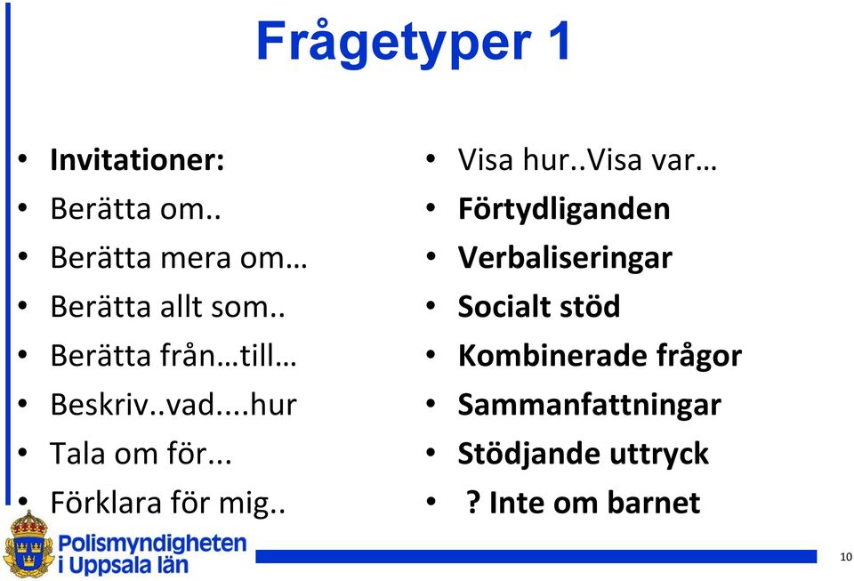 ..hur Tala om för... Förklara för mig.. Visa hur.