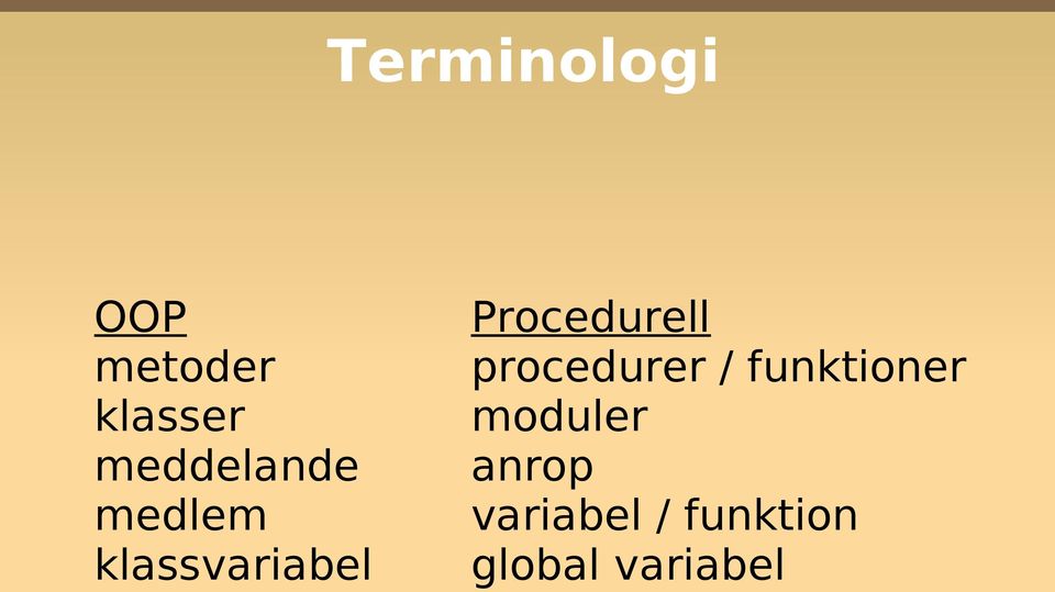 Procedurell procedurer / funktioner