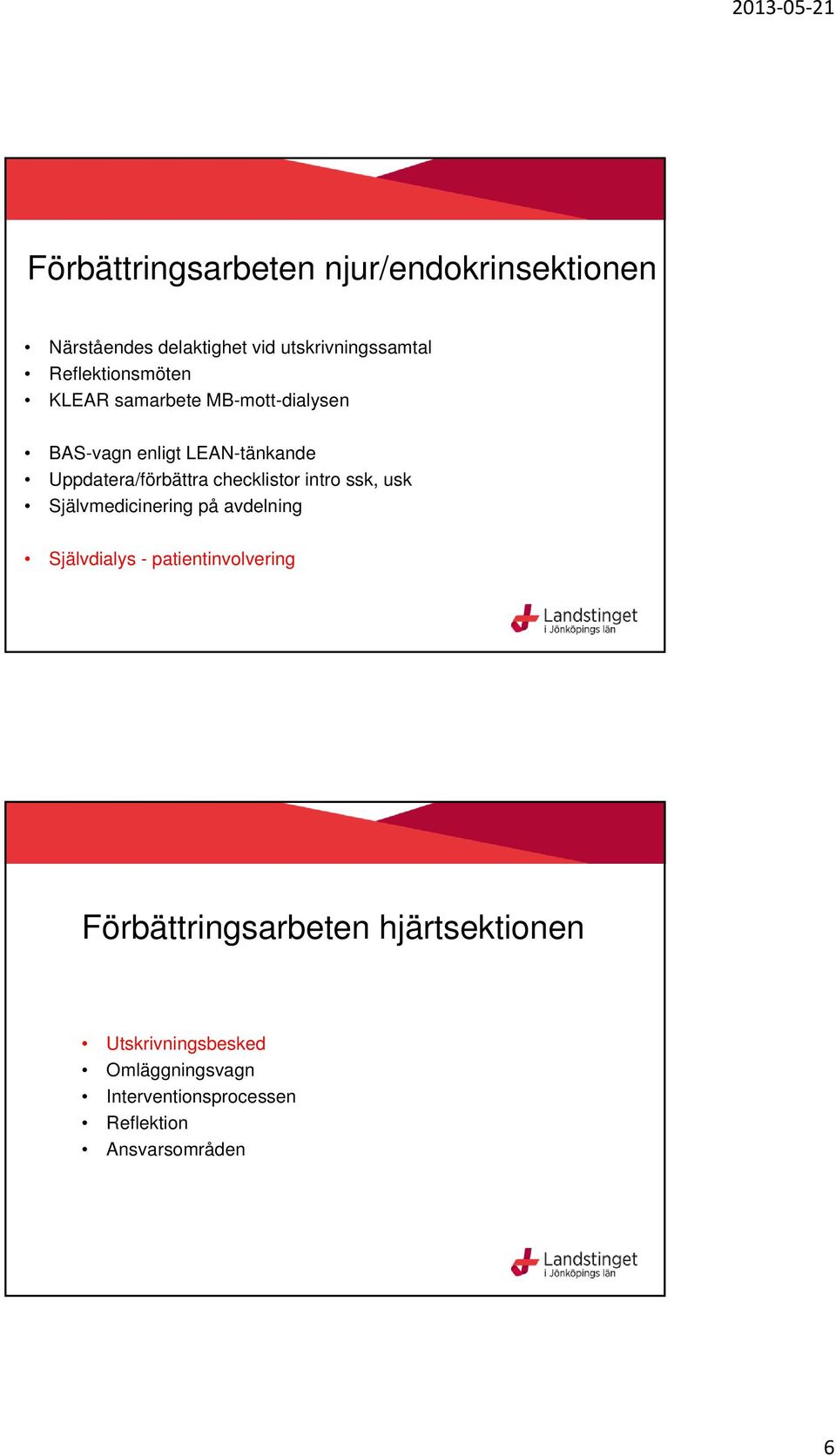 checklistor intro ssk, usk Självmedicinering på avdelning Självdialys - patientinvolvering