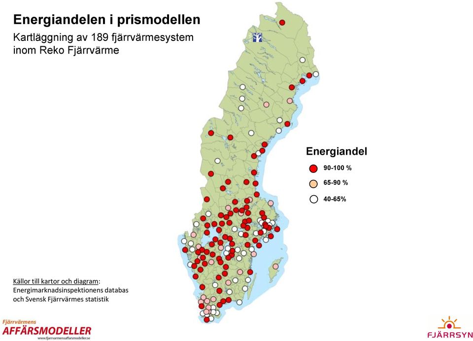% 65-90 % 40-65% Källor till kartor och diagram: