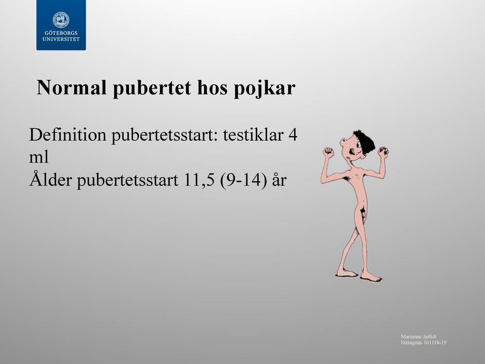 testiklar 4 ml Ålder pubertetsstart