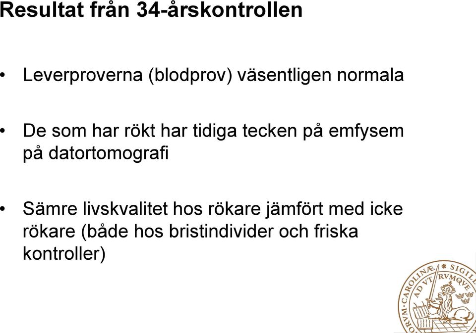 emfysem på datortomografi Sämre livskvalitet hos rökare