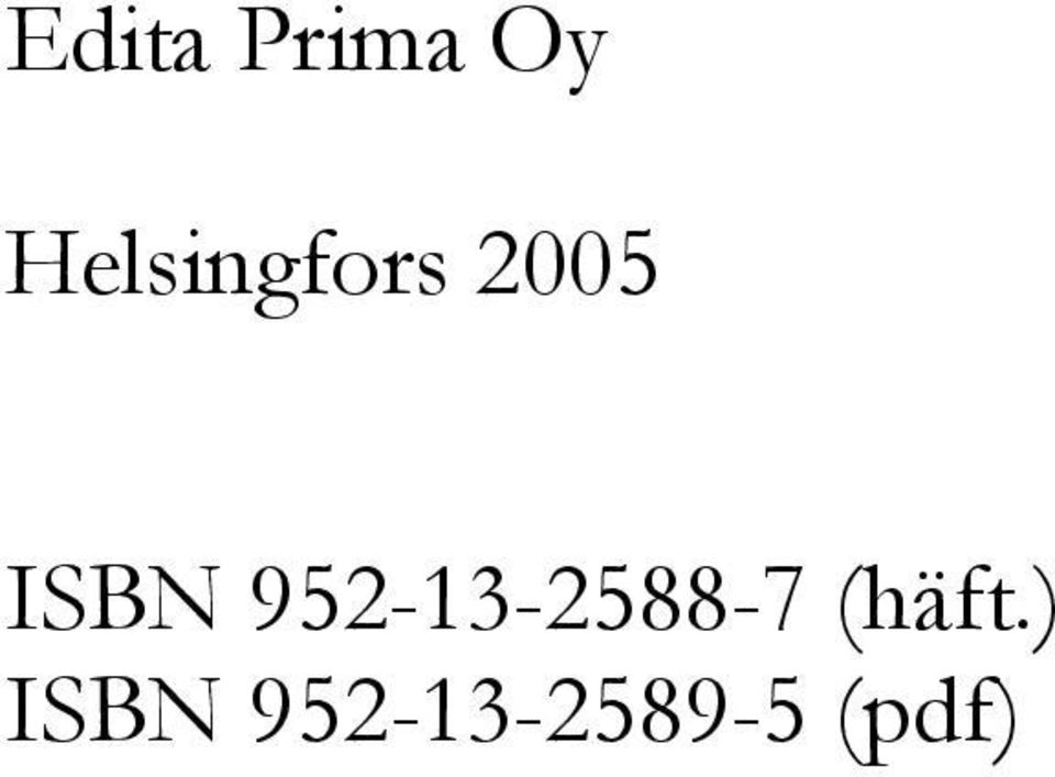 ISBN 952-13-2588-7