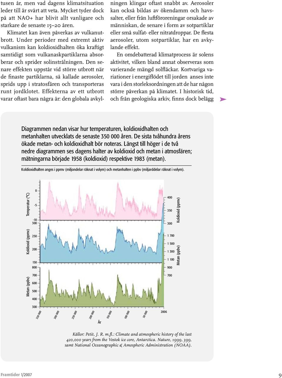 Den senare effekten uppstår vid större utbrott när de finaste partiklarna, så kallade aerosoler, sprids upp i stratosfären och transporteras runt jordklotet.