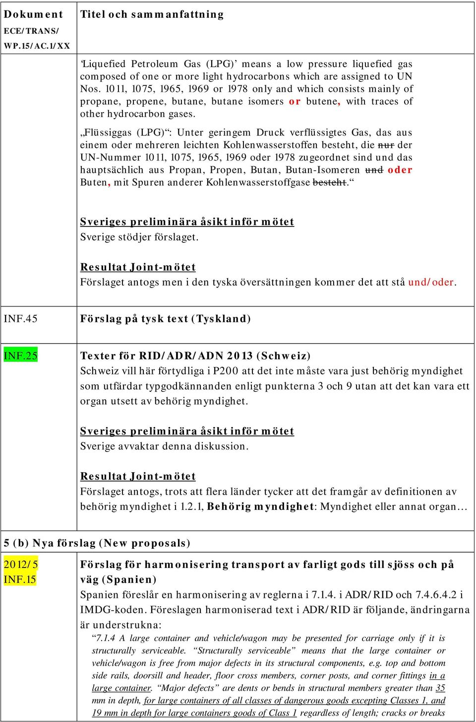 Flüssiggas (LPG) : Unter geringem Druck verflüssigtes Gas, das aus einem oder mehreren leichten Kohlenwasserstoffen besteht, die nur der UN-Nummer 1011, 1075, 1965, 1969 oder 1978 zugeordnet sind und
