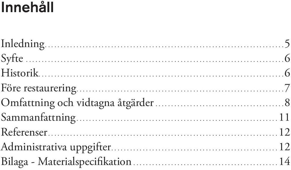 ... 7 Omfattning och vidtagna åtgärder.