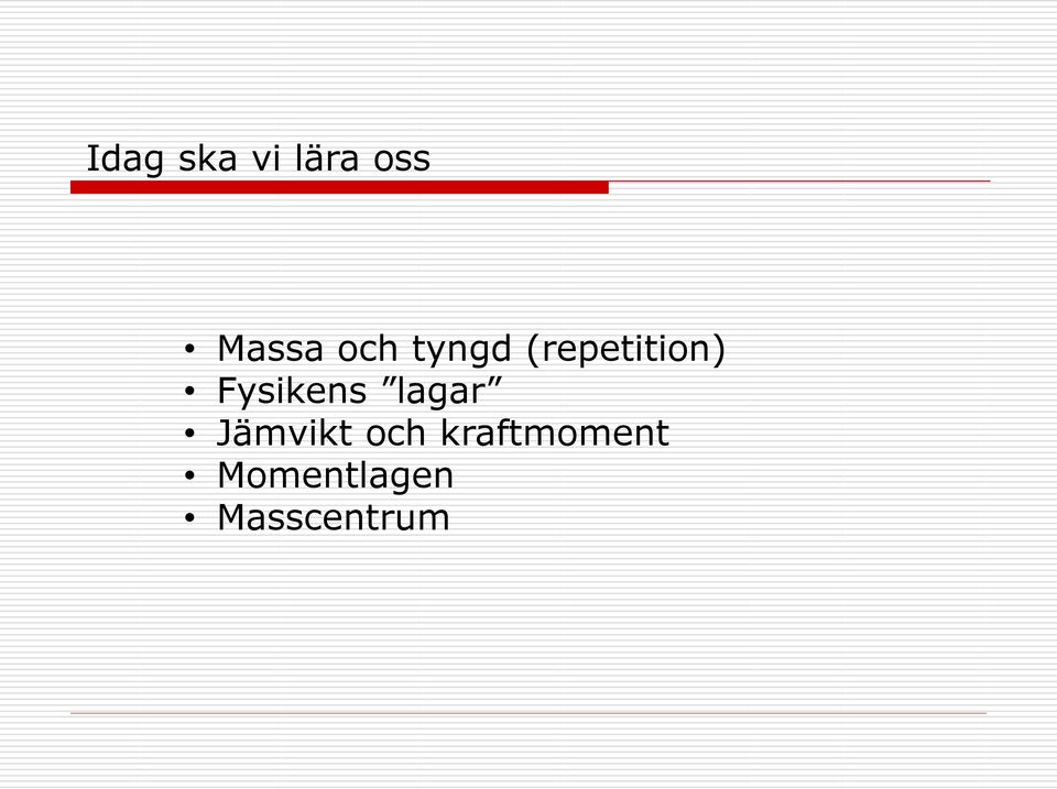 Fysikens lagar Jämvikt och